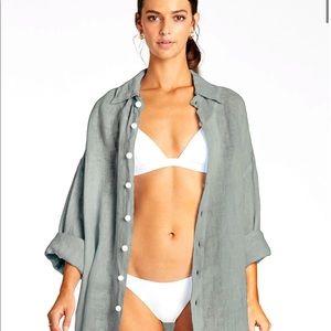 Vitamin A playa shirt dress in sea green.  NWT